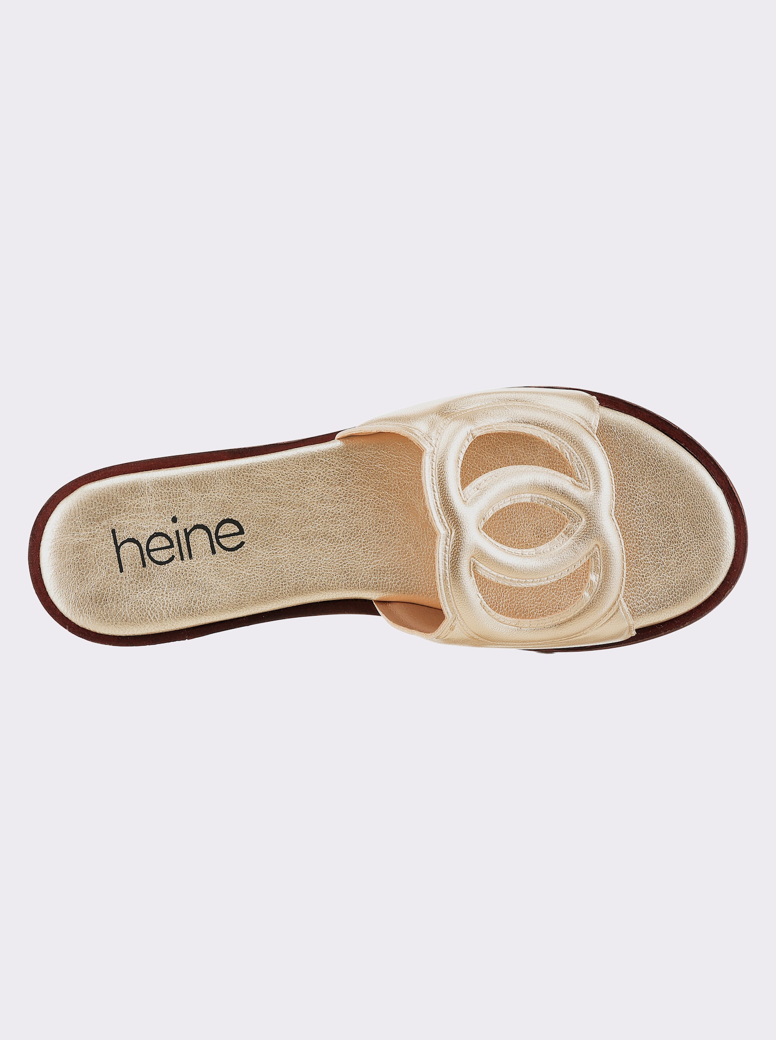 heine Pantolette mit Cut-Out-Muster - goldfarben