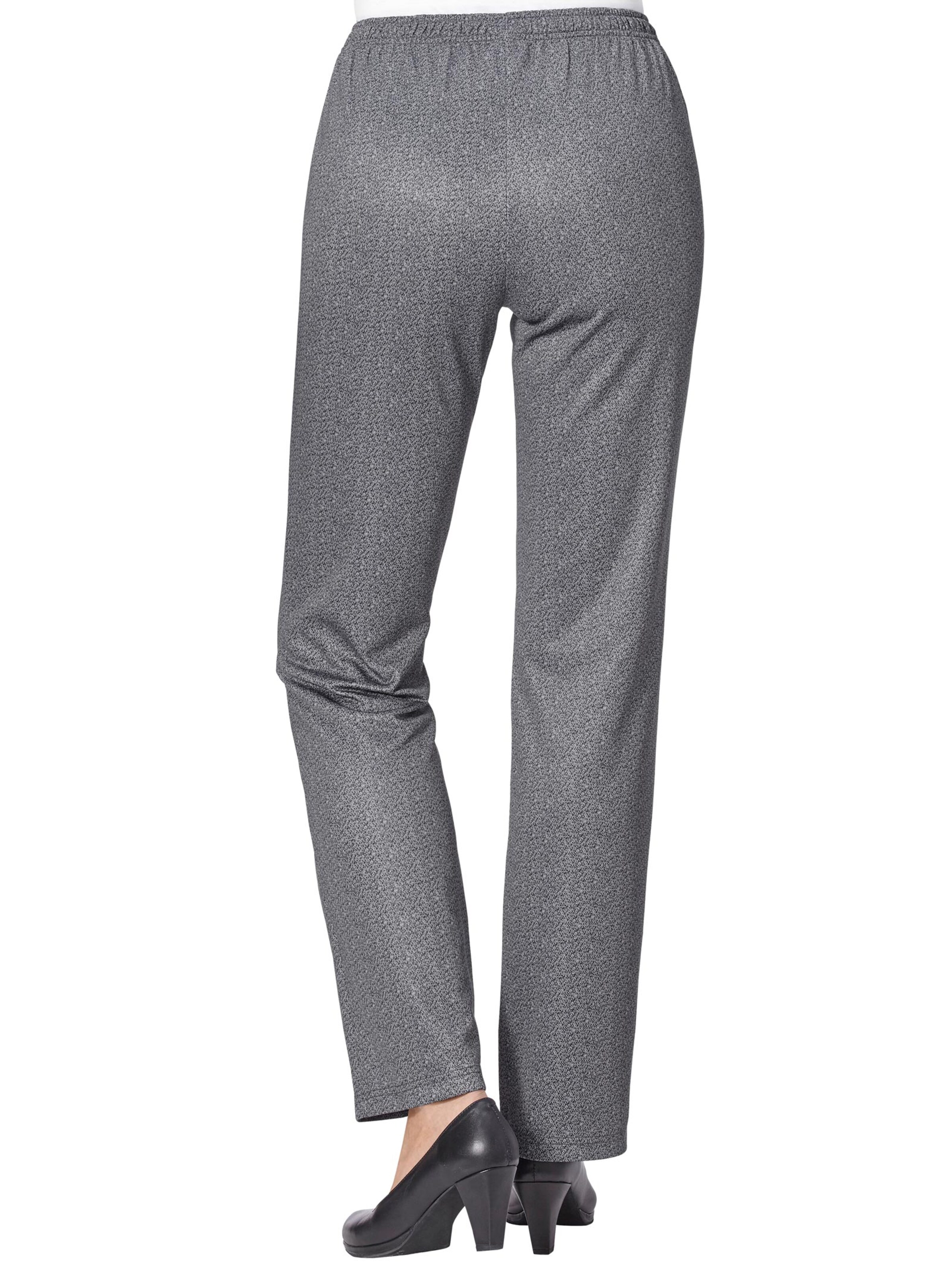 Jersey-Hose - grau-gemustert