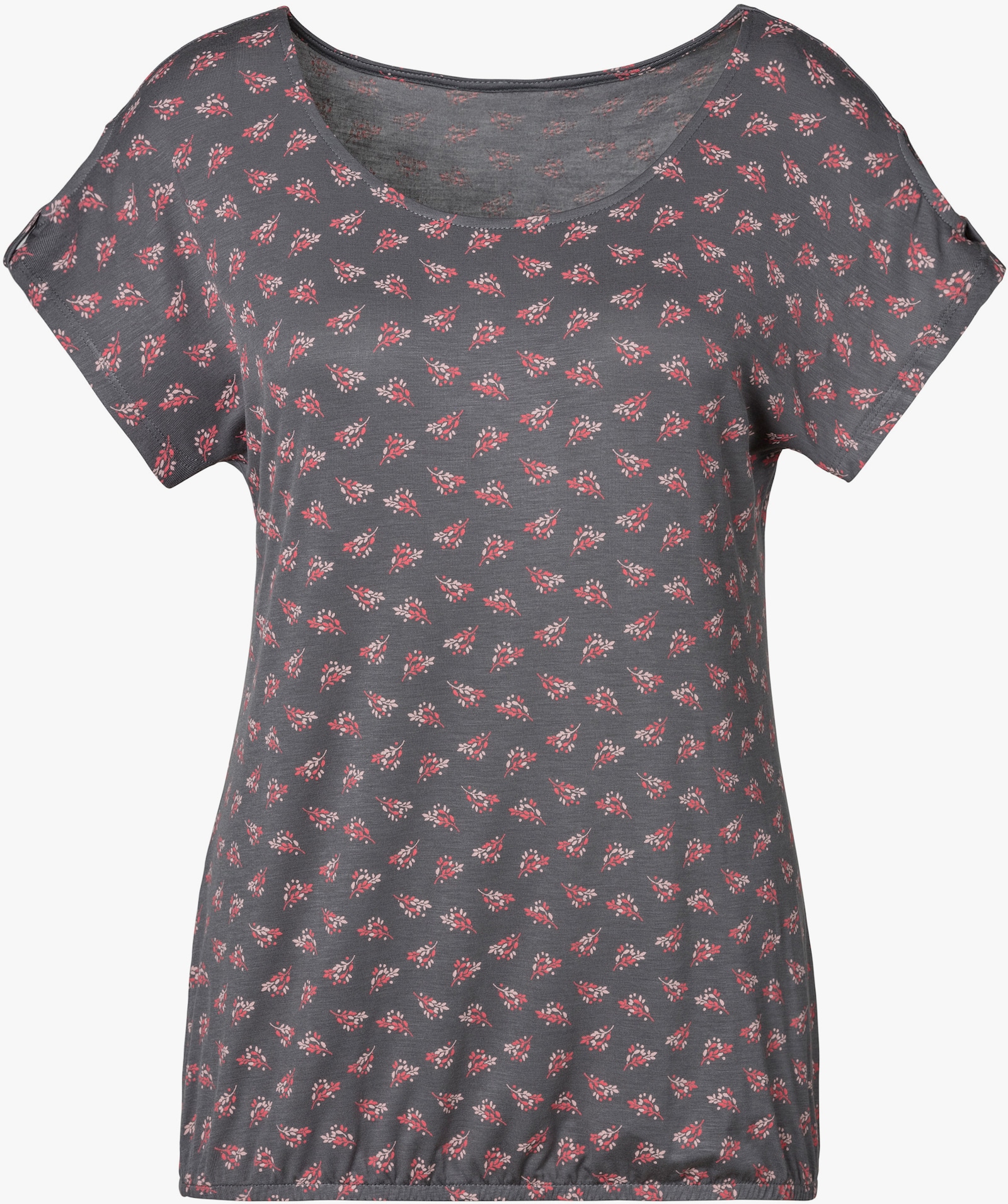 LASCANA T-shirt - rood, donkergrijs
