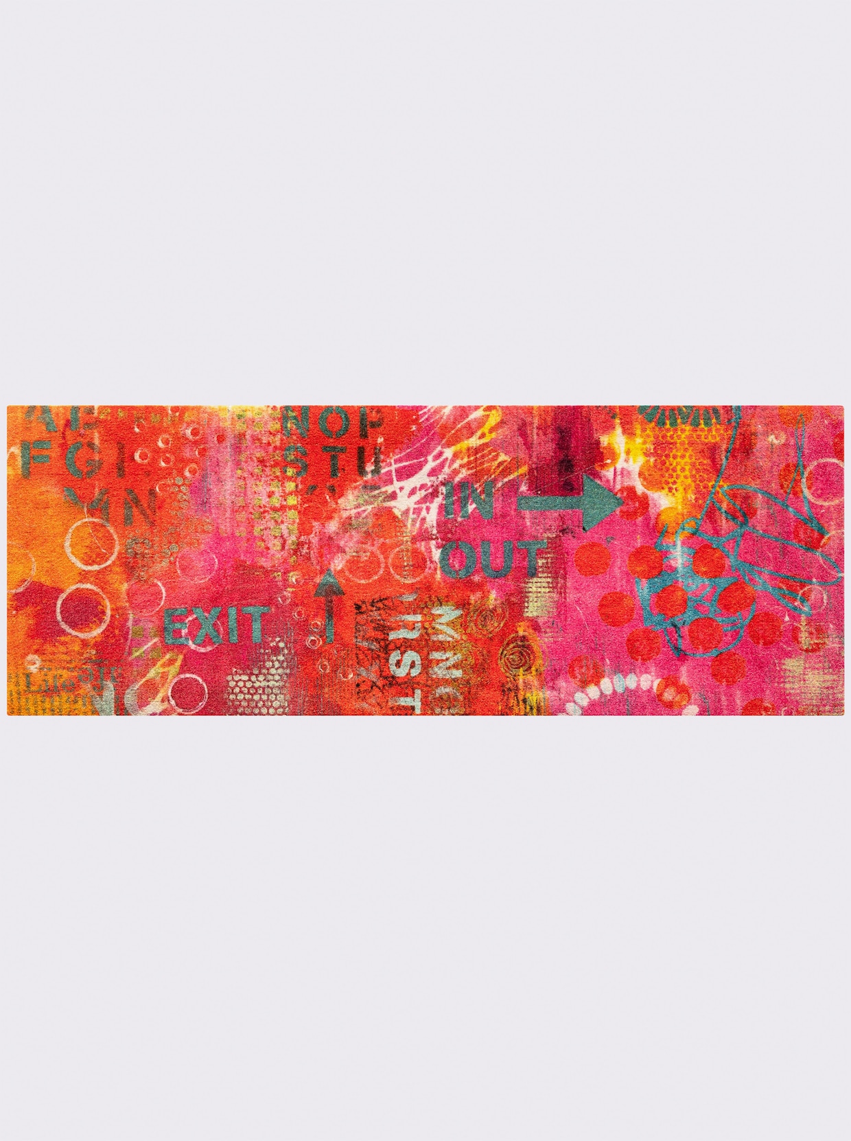 wash+dry by Kleen-Tex Voetmat - pink gedessineerd