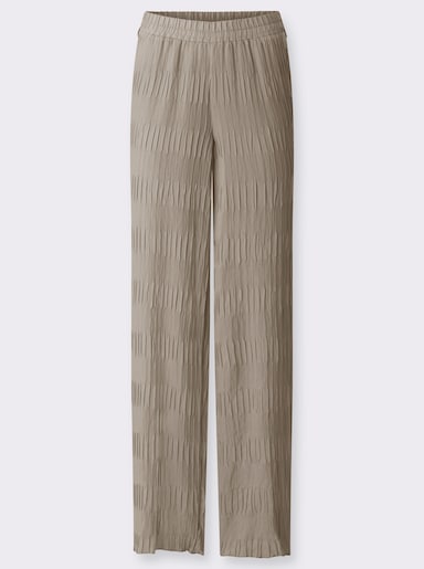 Schlupfhose mit weiten Beinen - sesam