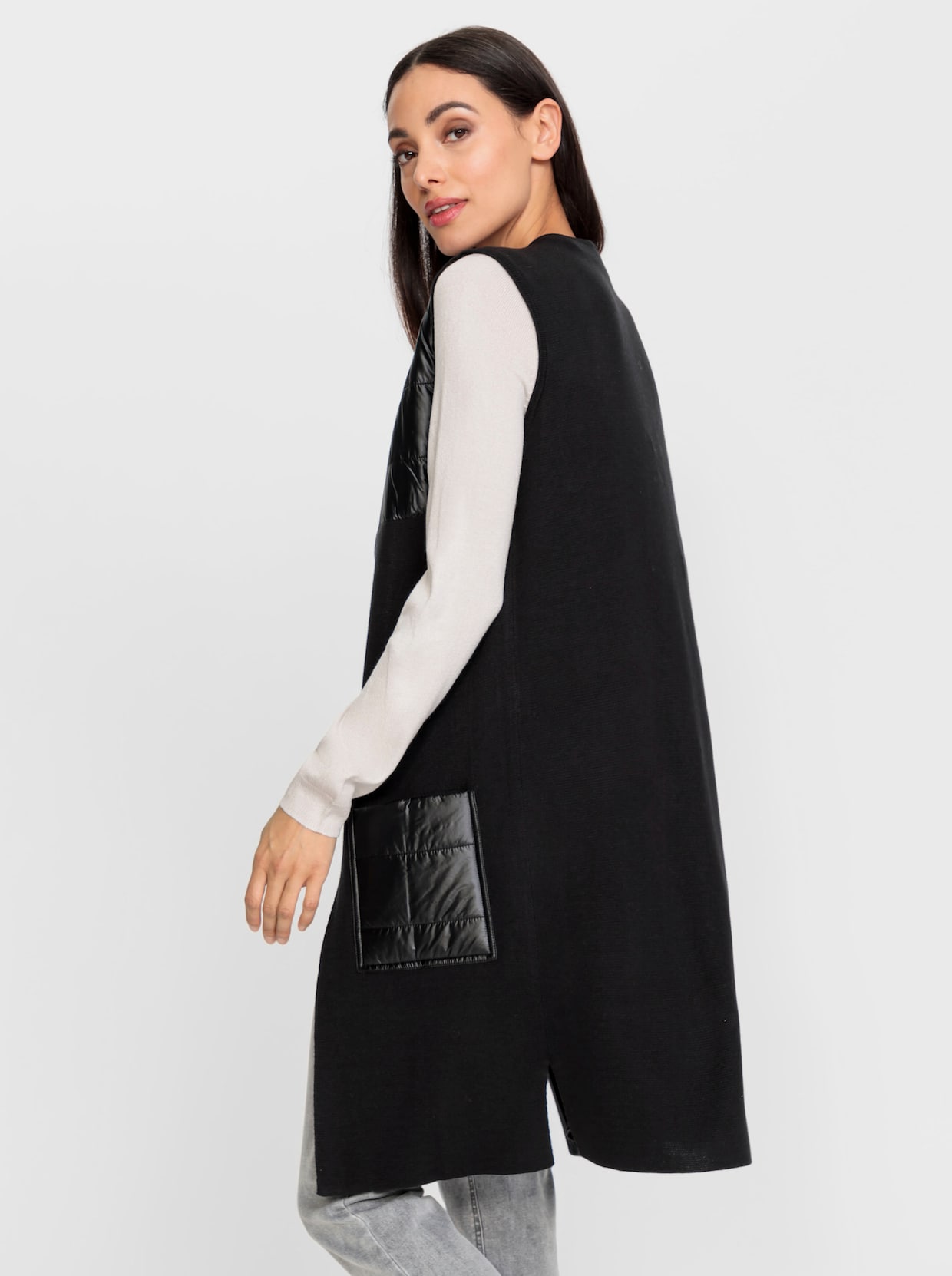 heine Lang vest - zwart
