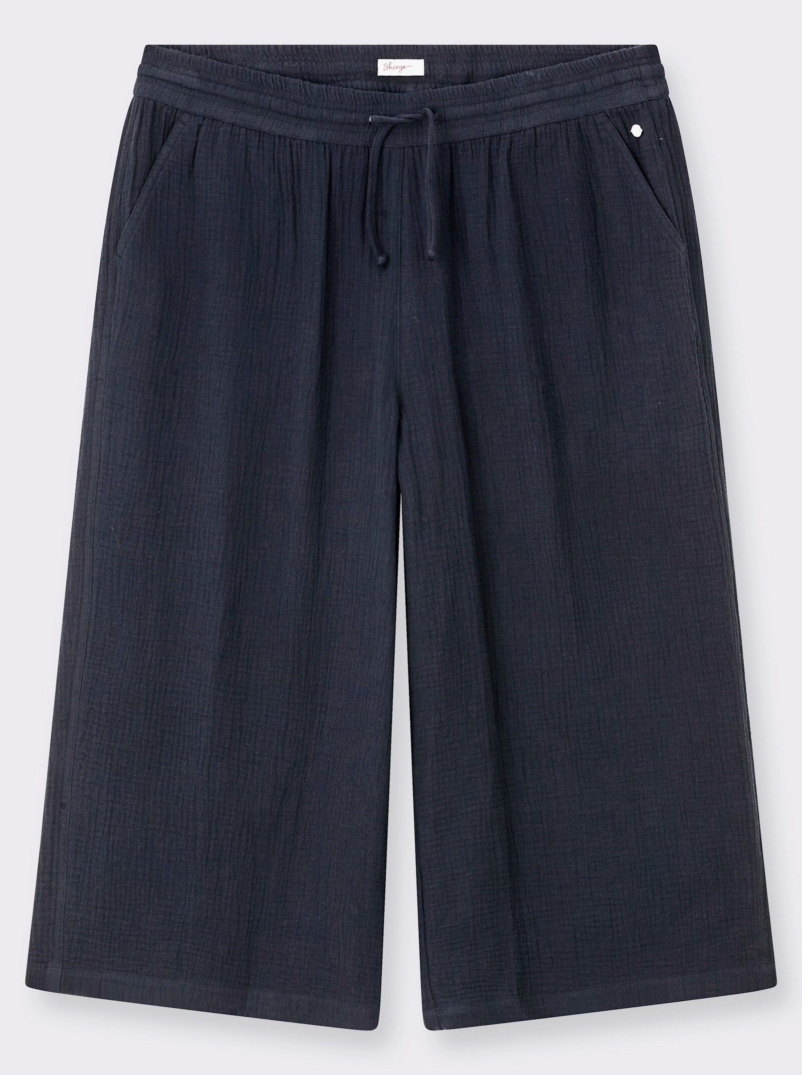 sheego 3/4-Hose in Schlupfform - tiefblau