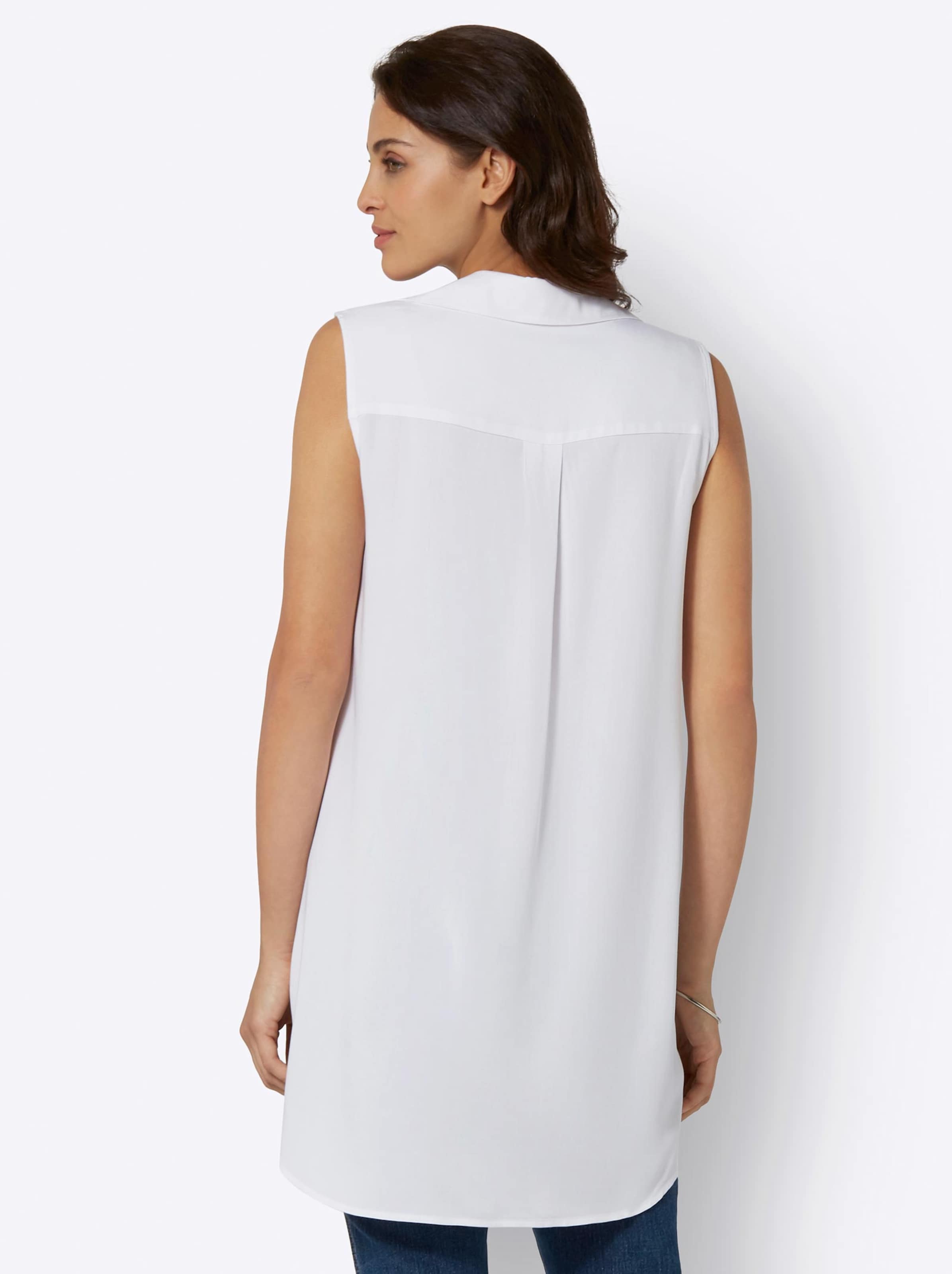 Mouwloze blouse in ecru van heine