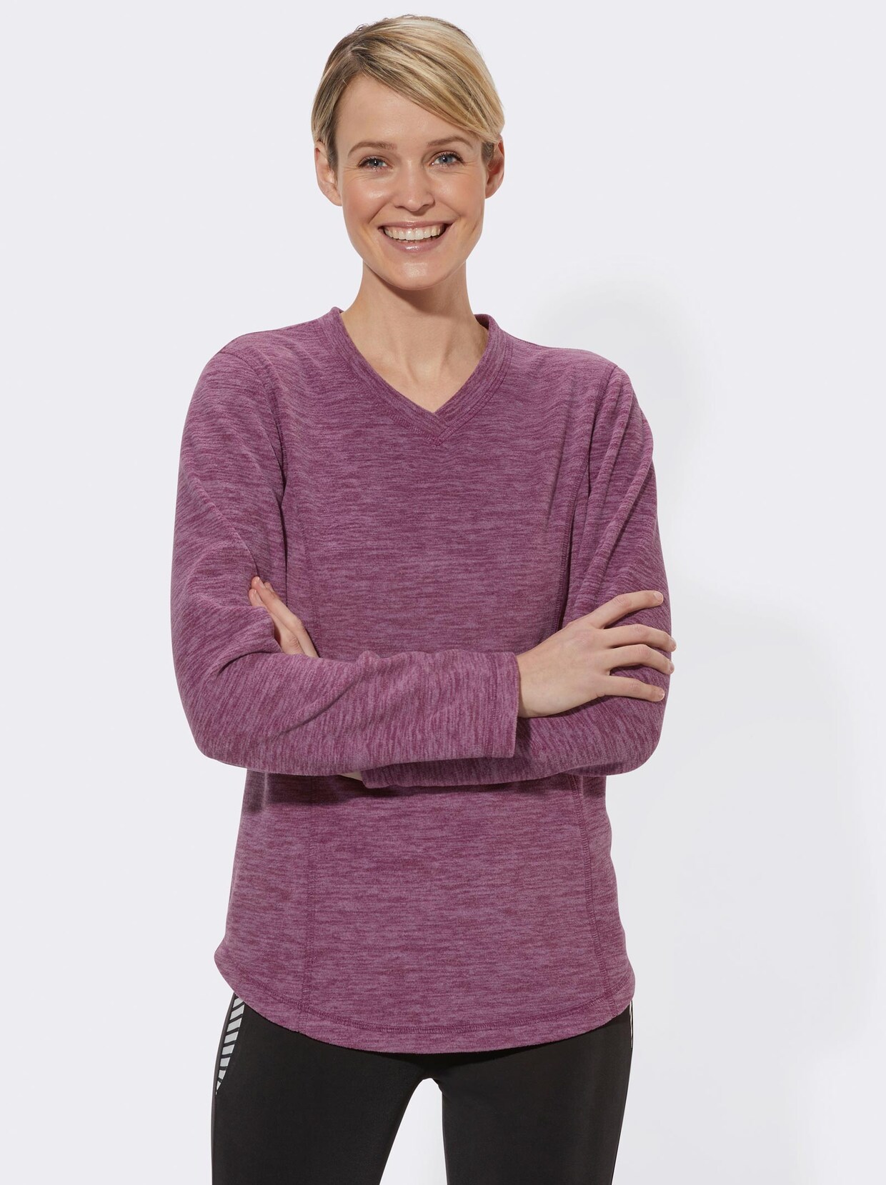 Catamaran Sports Freizeitshirt - beere-meliert