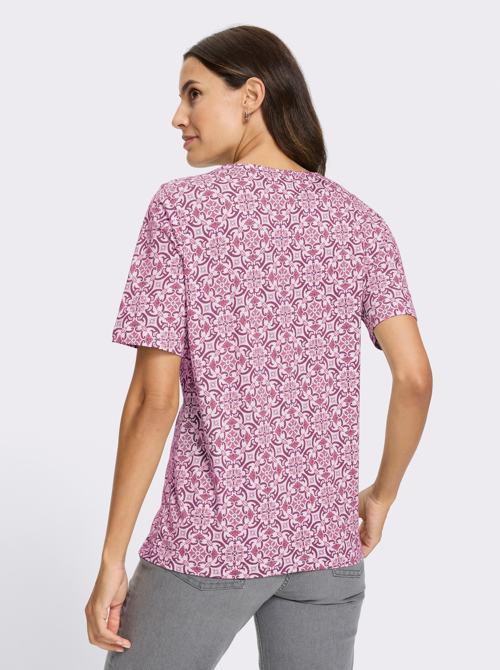 Print-Shirt in Baumwoll-Modal-Mischung - ecru-erika-bedruckt