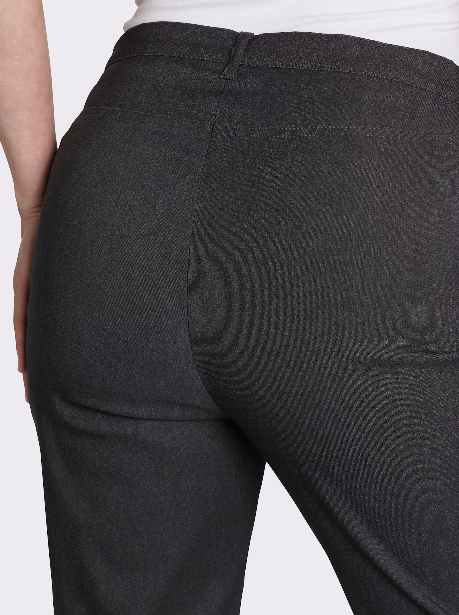 Stehmann Comfort line Thermohose in elastischer Bengalin-Qualität - grafit-meliert