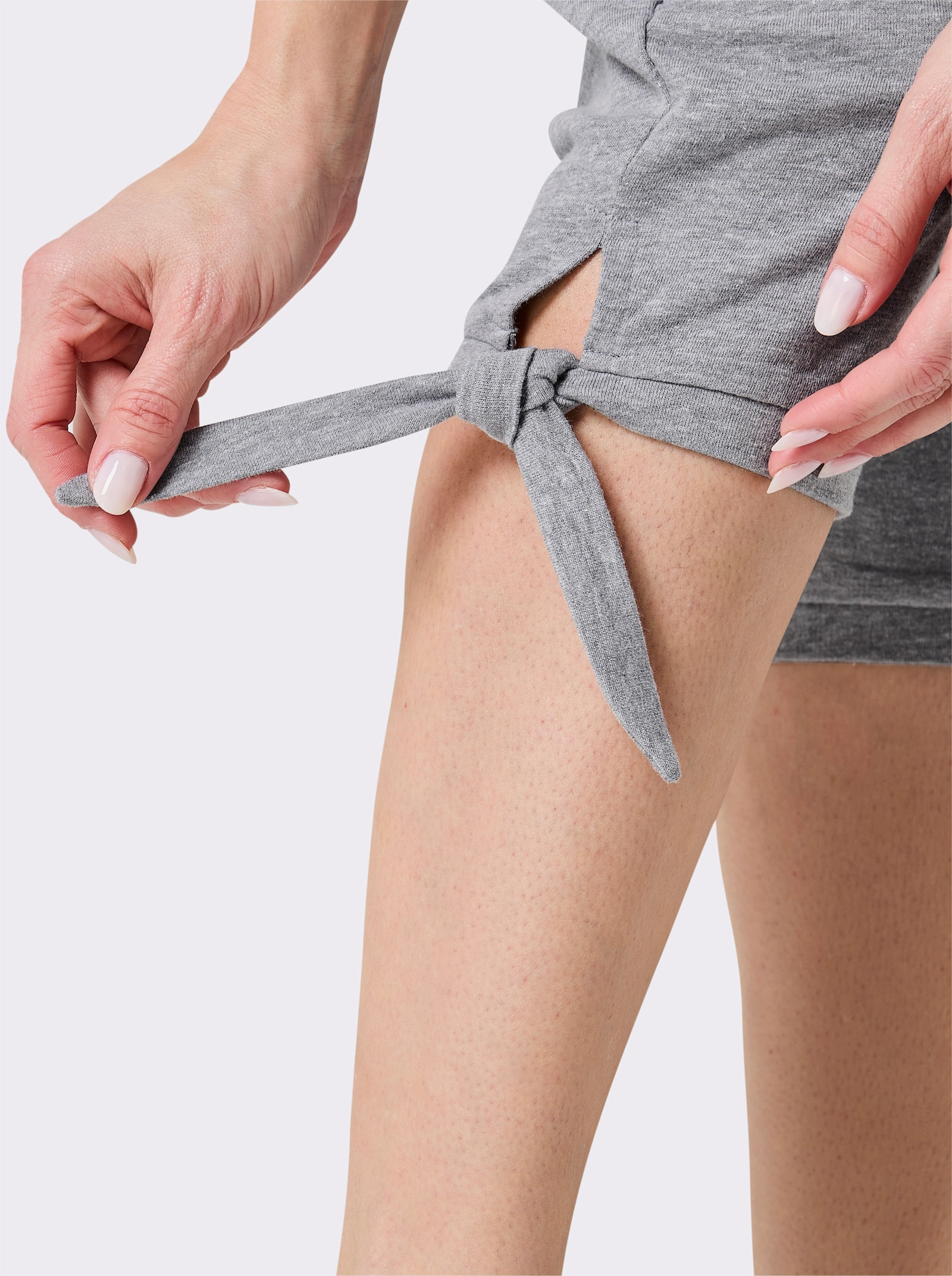 Catamaran Sports Vrijetijdsbroek met lus op de pijpzoom - grijs gemêleerd