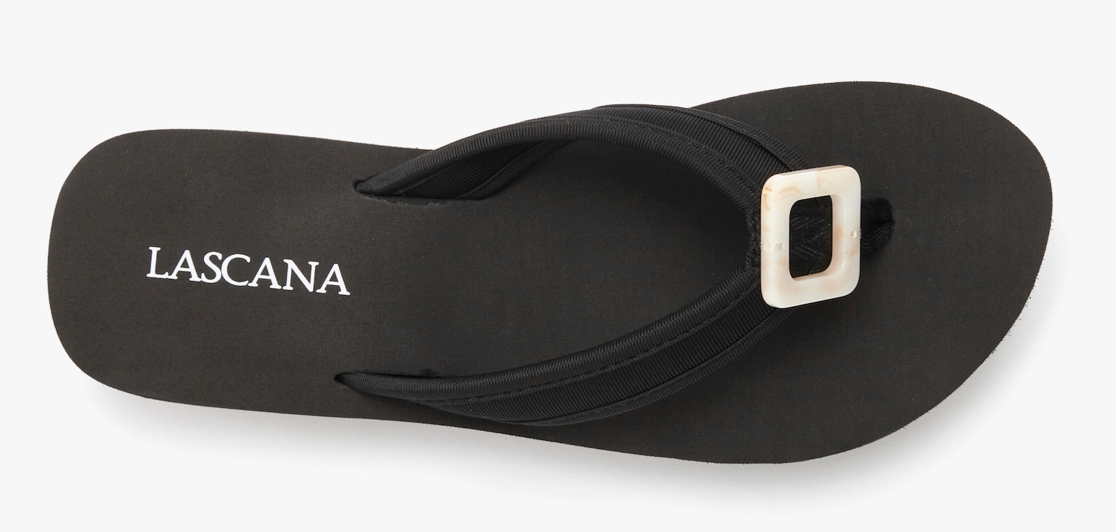 LASCANA Badslippers - zwart