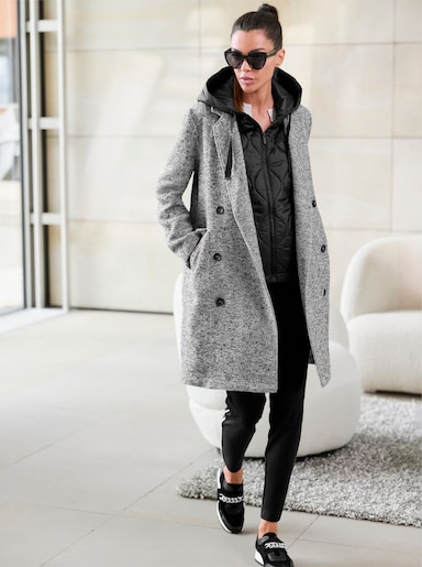 heine Manteau - noir-blanc à motifs