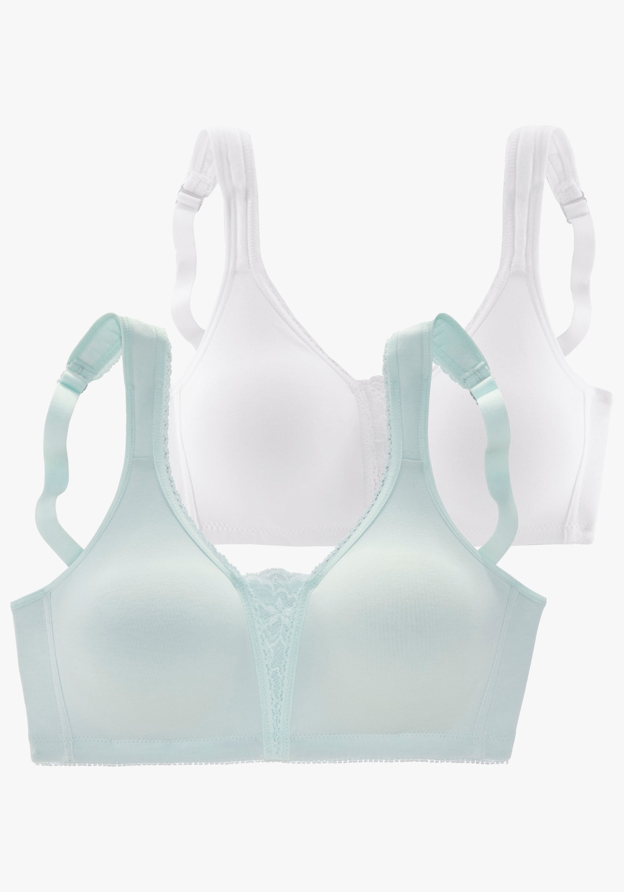 petite fleur Soft-BH - hellblau+weiß