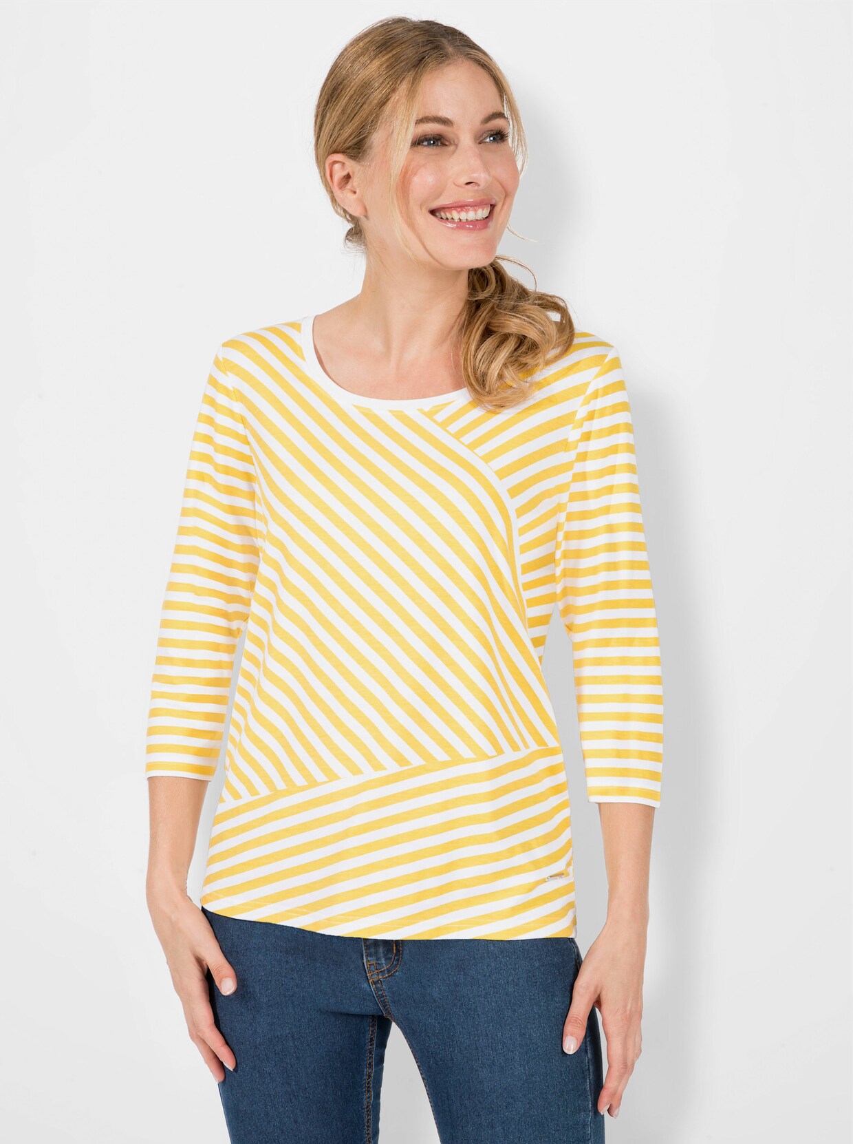 Streifenshirt - gelb-gestreift