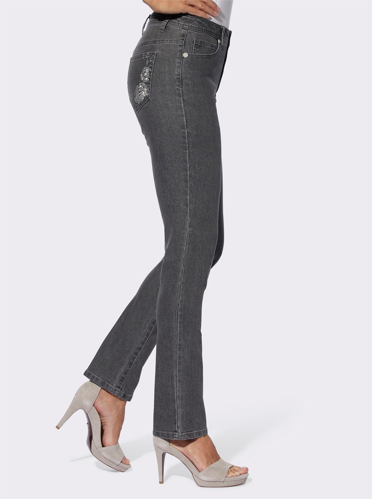 Jeans - grey denim