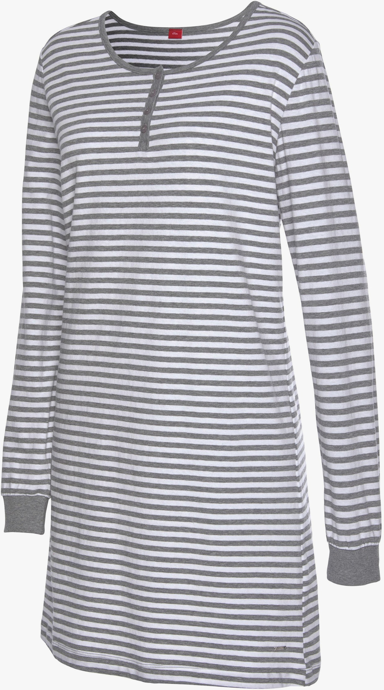 s.Oliver Nachthemd - wit/grijs gemêleerd
