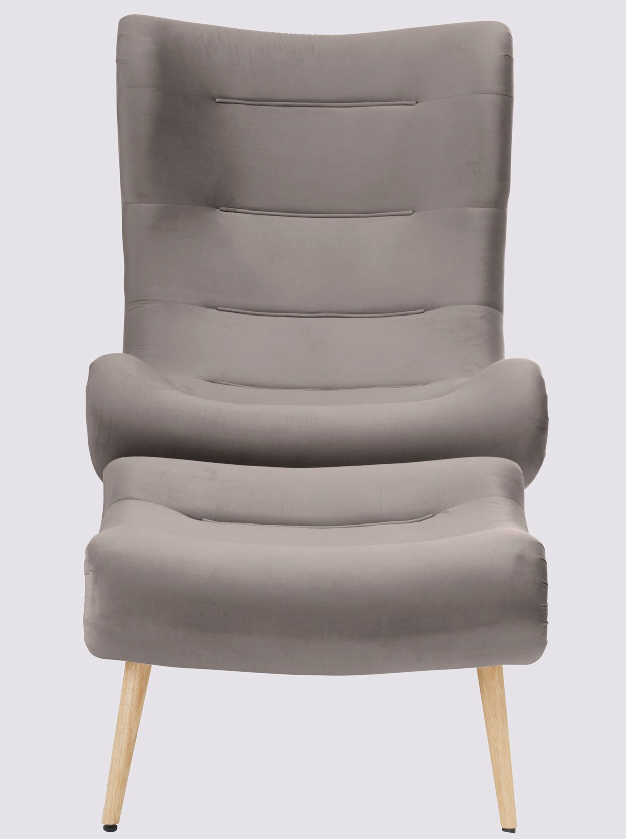 heine home Sessel+Hocker - grau