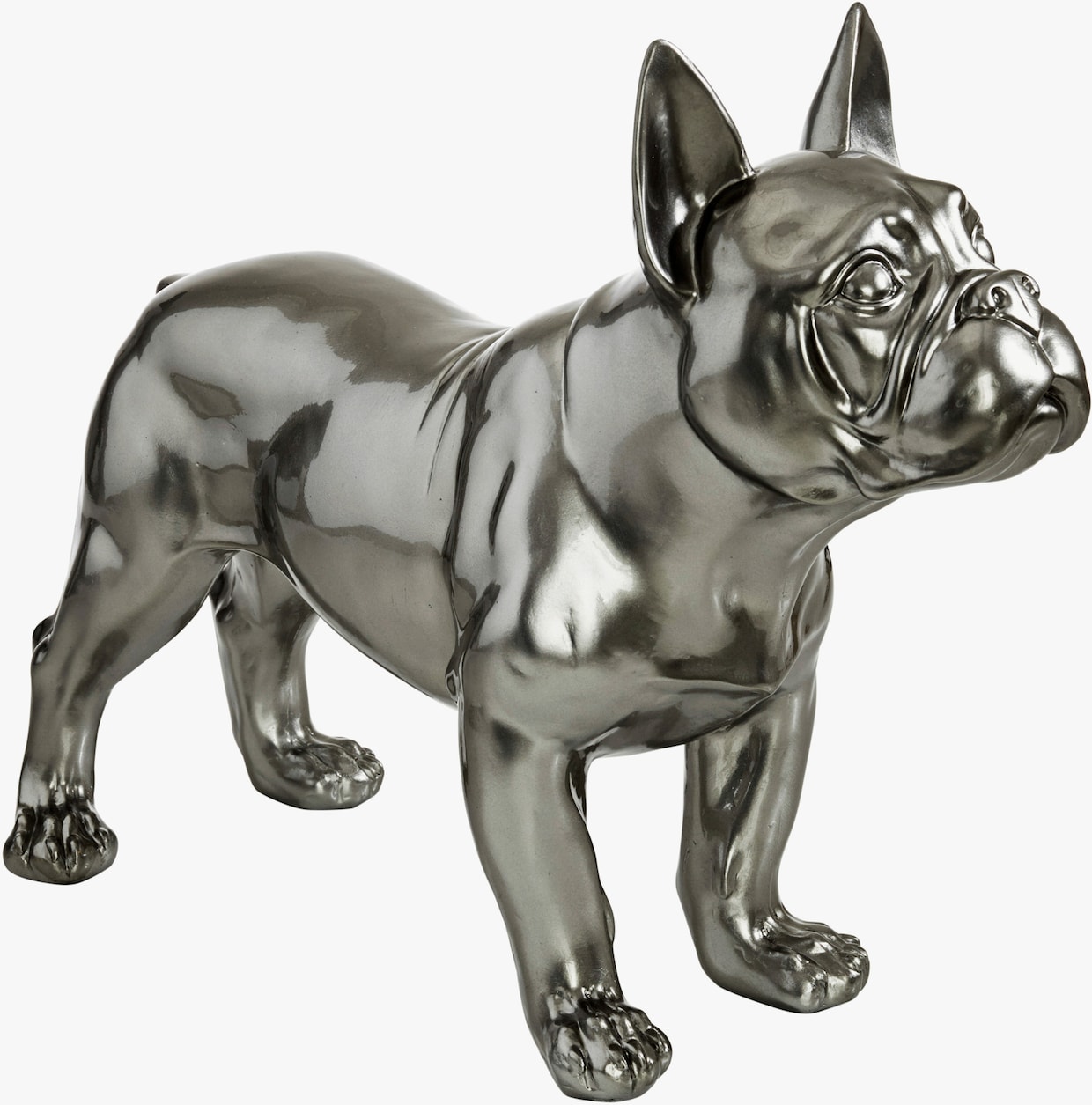 heine home Chien décoratif bouledogue - gris argenté