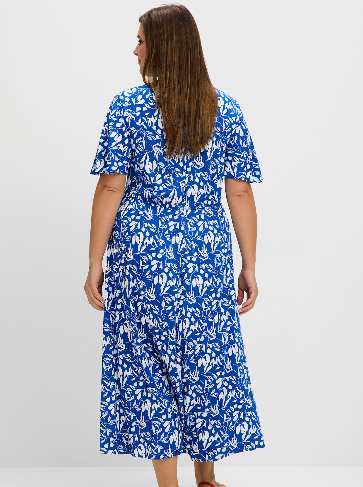 sheego Sommerkleid - kobalt-bedruckt