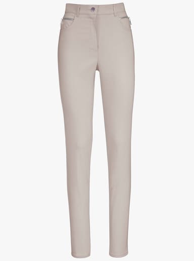 Stehmann Comfort line Stretch-Hose mit Zier-Taschen vorne - stein