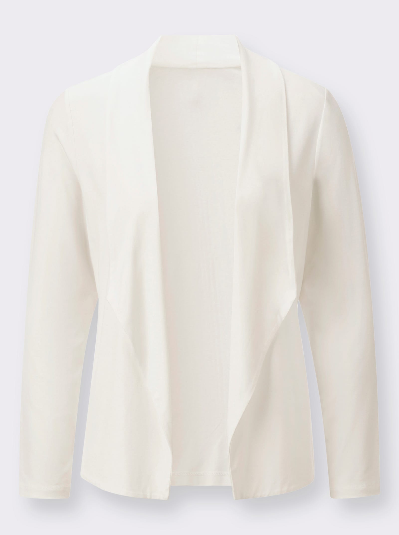 Shirtjacke mit Schalkragen - ecru
