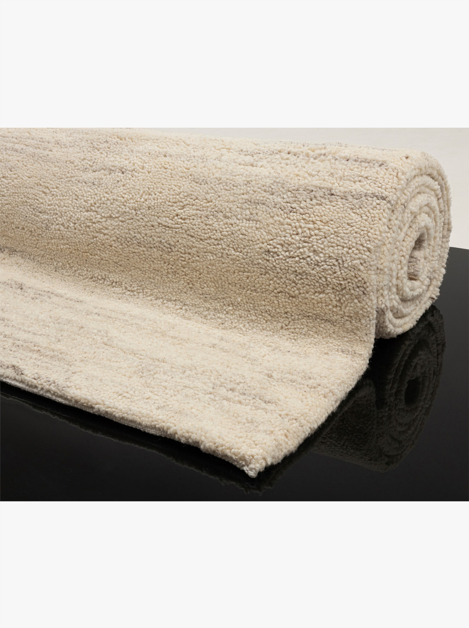 Theko Teppich - natur-grau