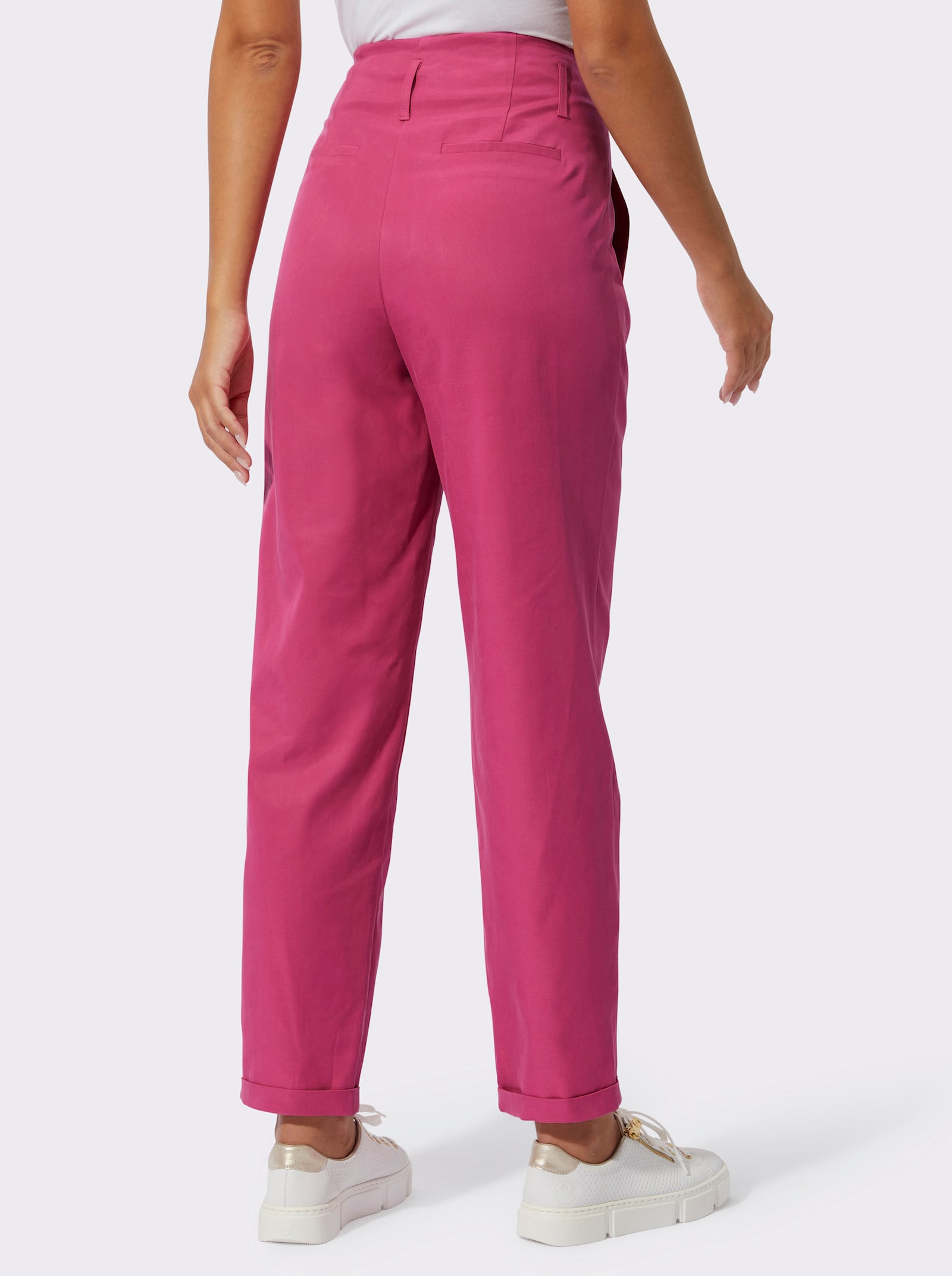 Hose mit hoher Taille - fuchsia