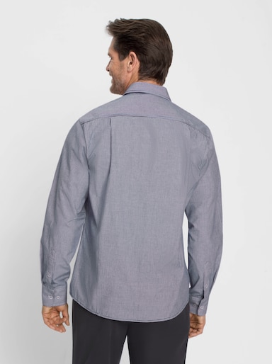 Catamaran Langarm-Hemd - marine-weiß-kariert