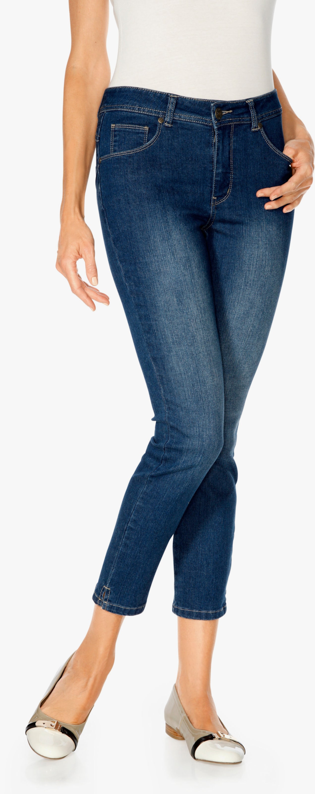 heine 7/8-Jeans mit Power-Mesh - blue denim