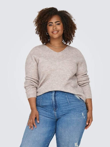 ONLY CARMAKOMA Strickpullover - pumice stone detail:melange