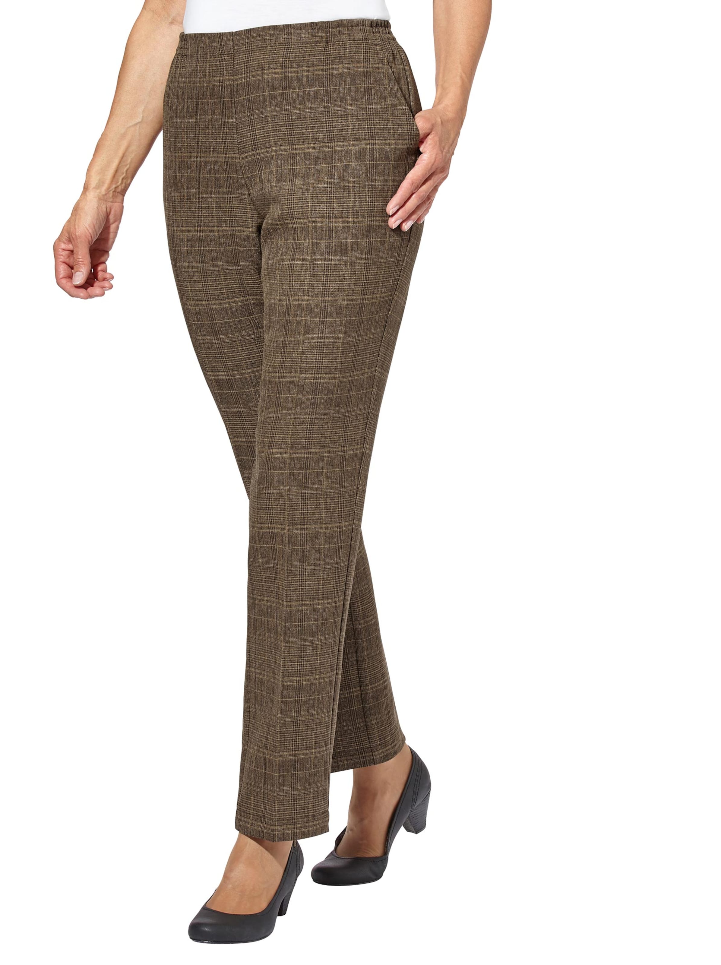 Hose - cognac-kariert