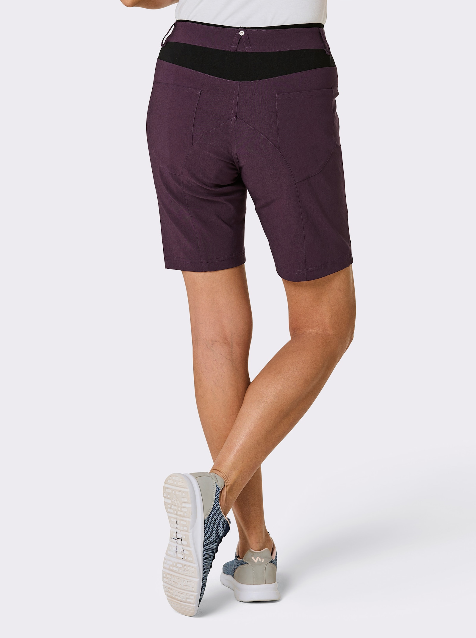 Catamaran Sports Fahrradhose mit gepolsterter, abknöpfbarer Innenhose - aubergine