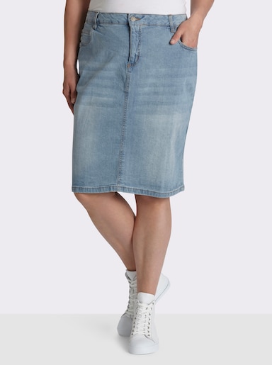 Jeansrock schmal geschnitten - blue-bleached