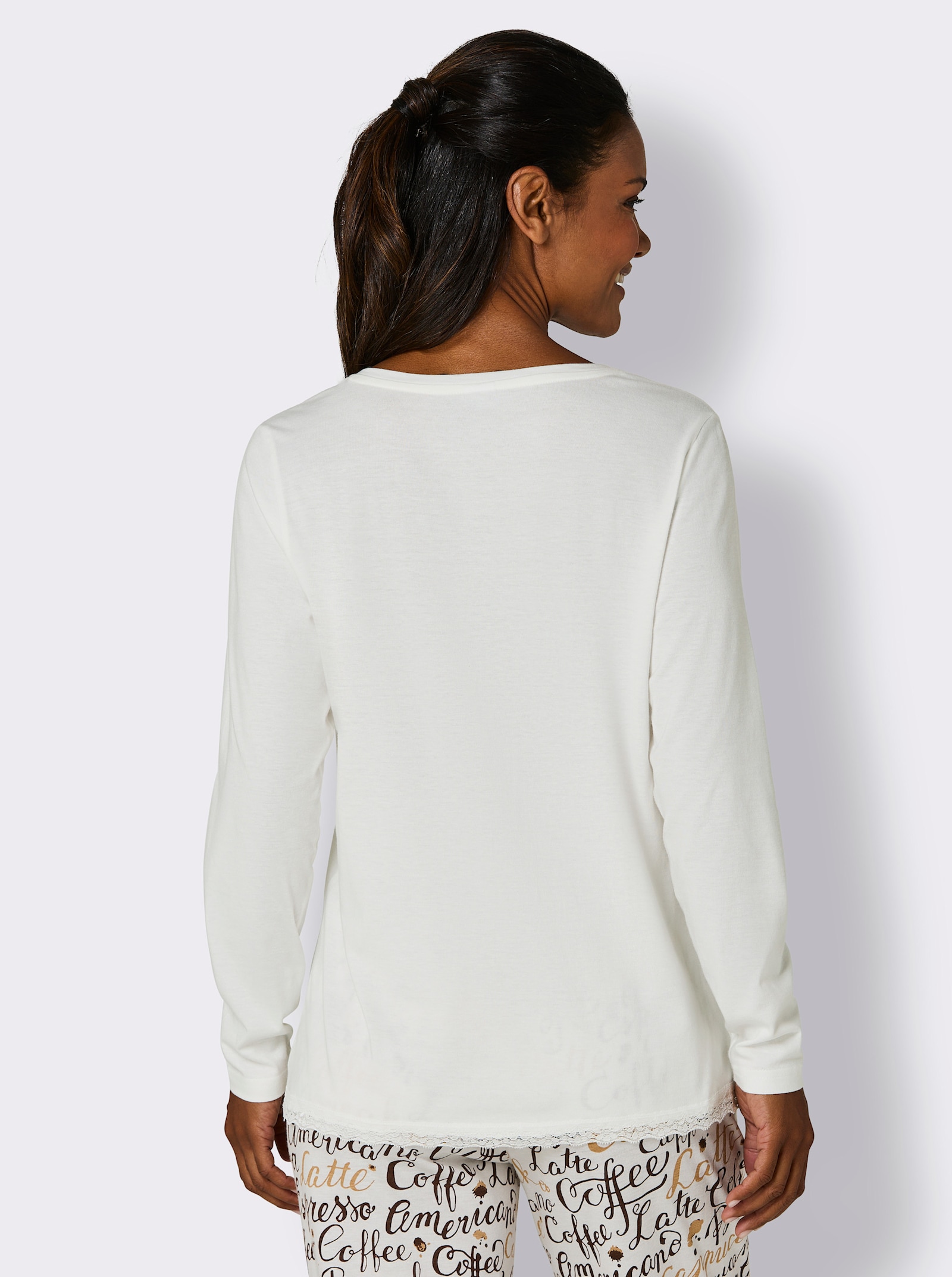 wäschepur Schlafanzug-Shirt - ecru
