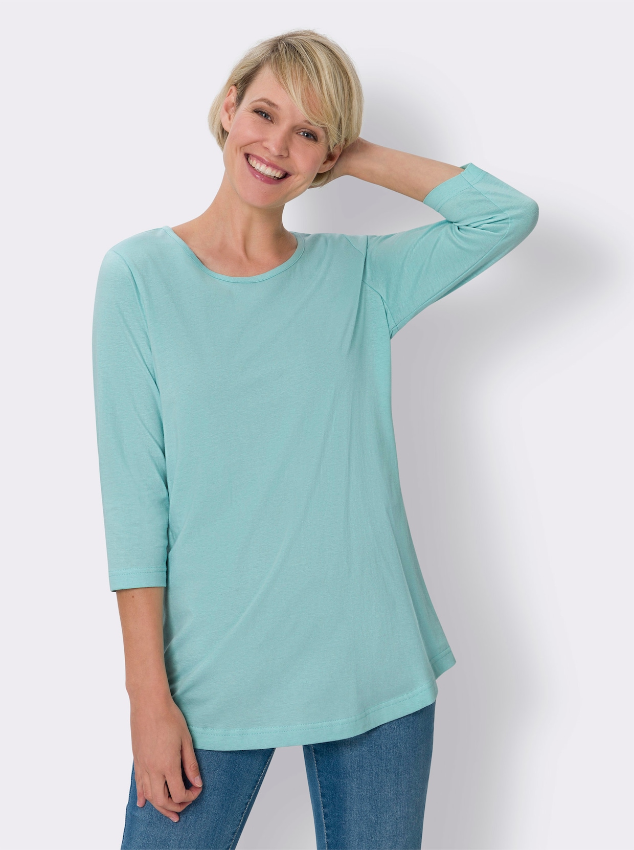 Lang shirt - lila + mint