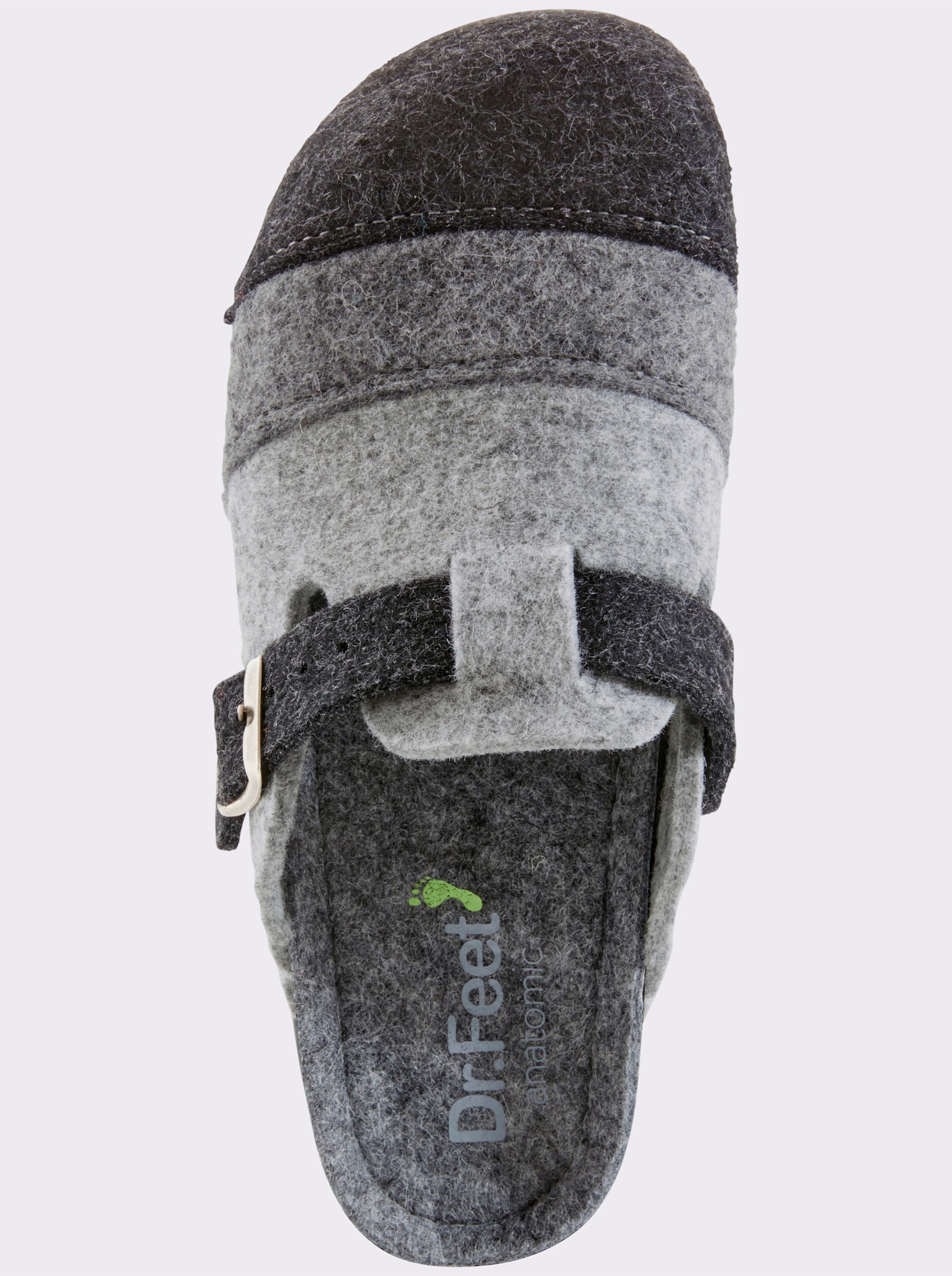 Dr. Feet Huisschoen - grijs gestreept