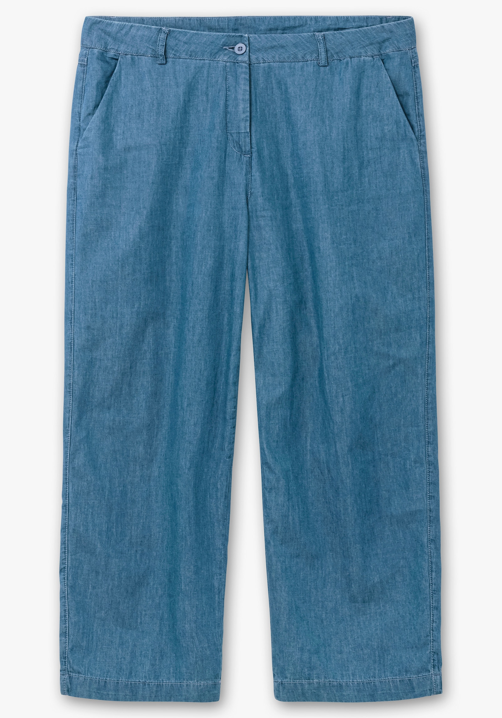 Culotte in Jeans-Qualität, Baumwolle - blue-bleached
