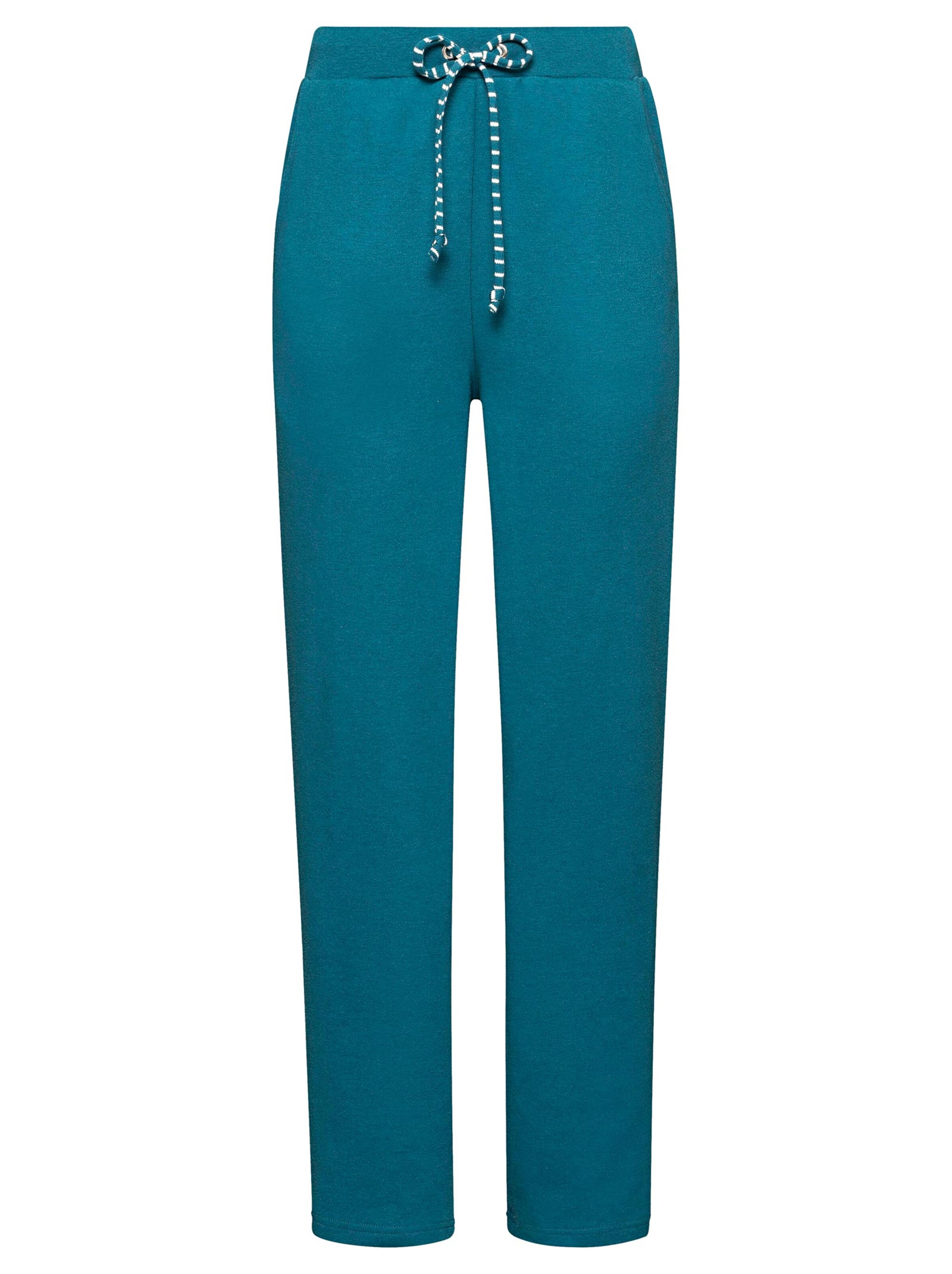 Hausanzug - petrol-gestreift