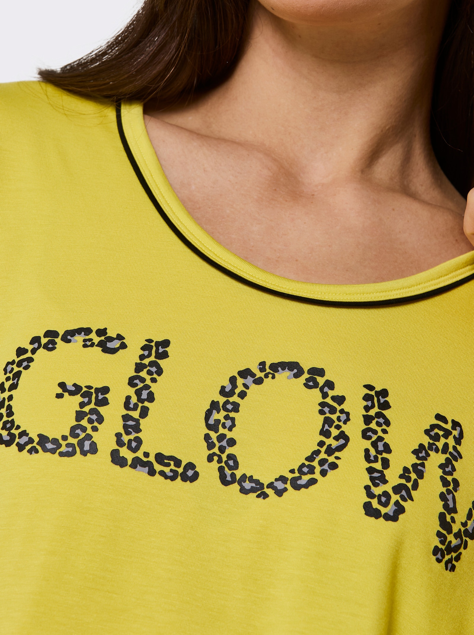 CREATION L PREMIUM Hausanzug in Lyocell-Qualität von Lenzing - limone-schwarz