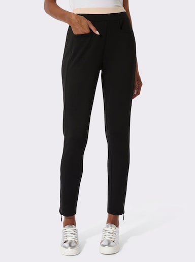 Jogg Pants mit Zier-Reißverschlüssen - schwarz