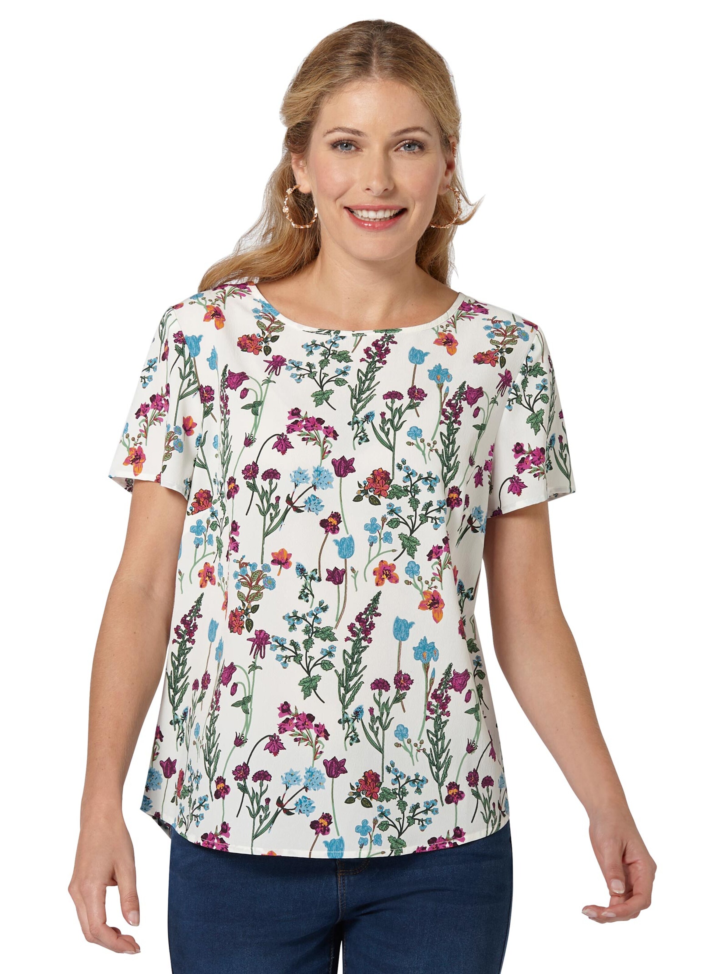 Bluse - weiß-bedruckt