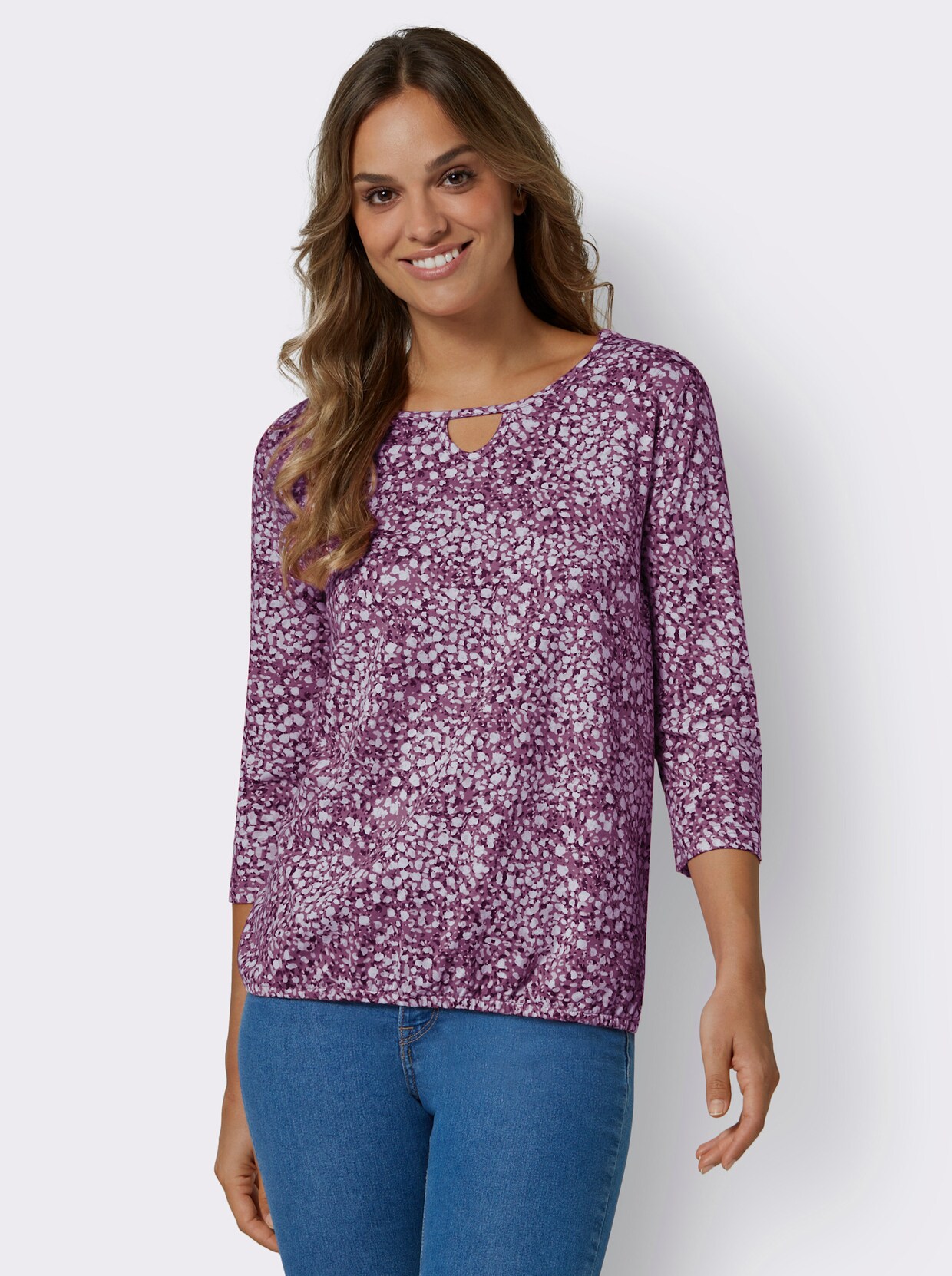 Shirt met 3/4-mouw - violet/mauve bedrukt