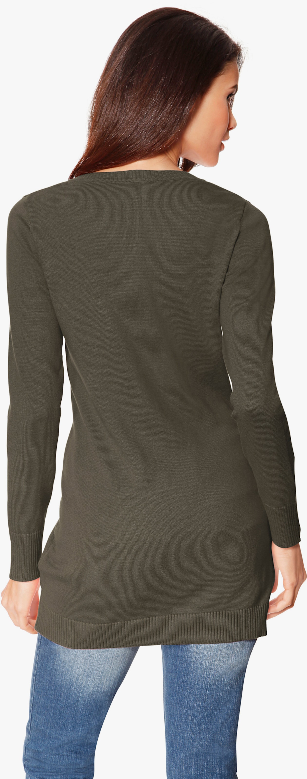 heine Veste en maille fine avec poches - vert olive