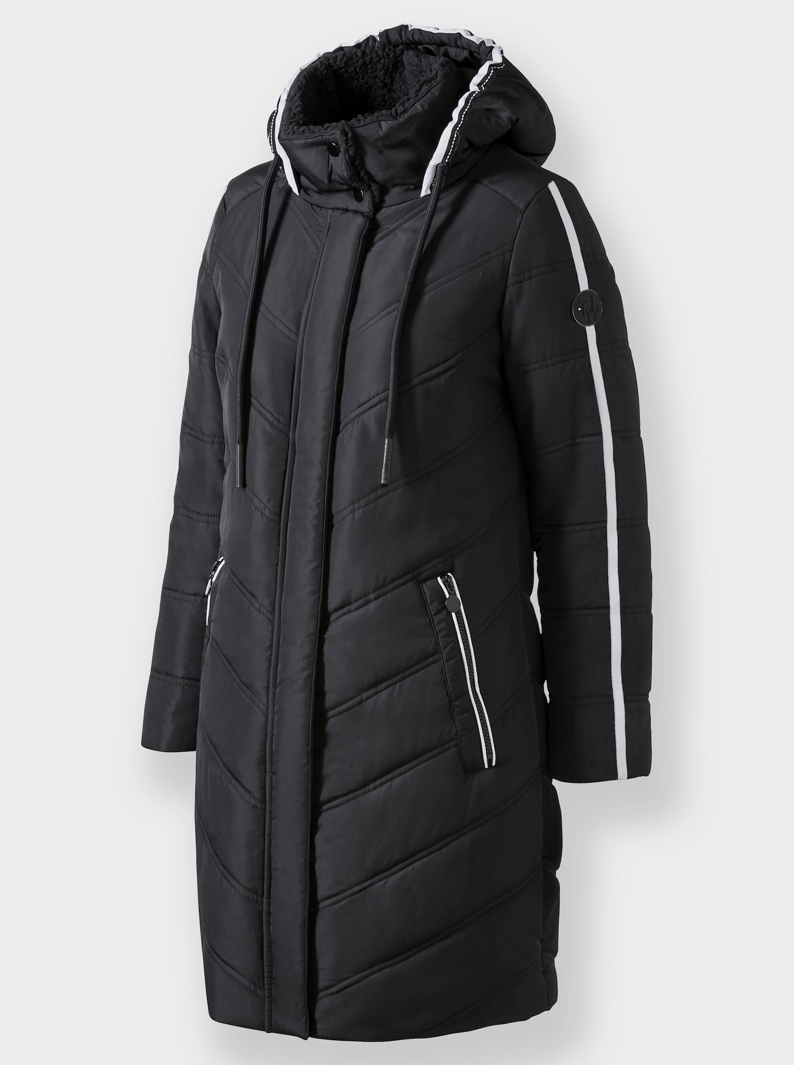 heine Steppmantel mit Teddy-Fleece innen - schwarz