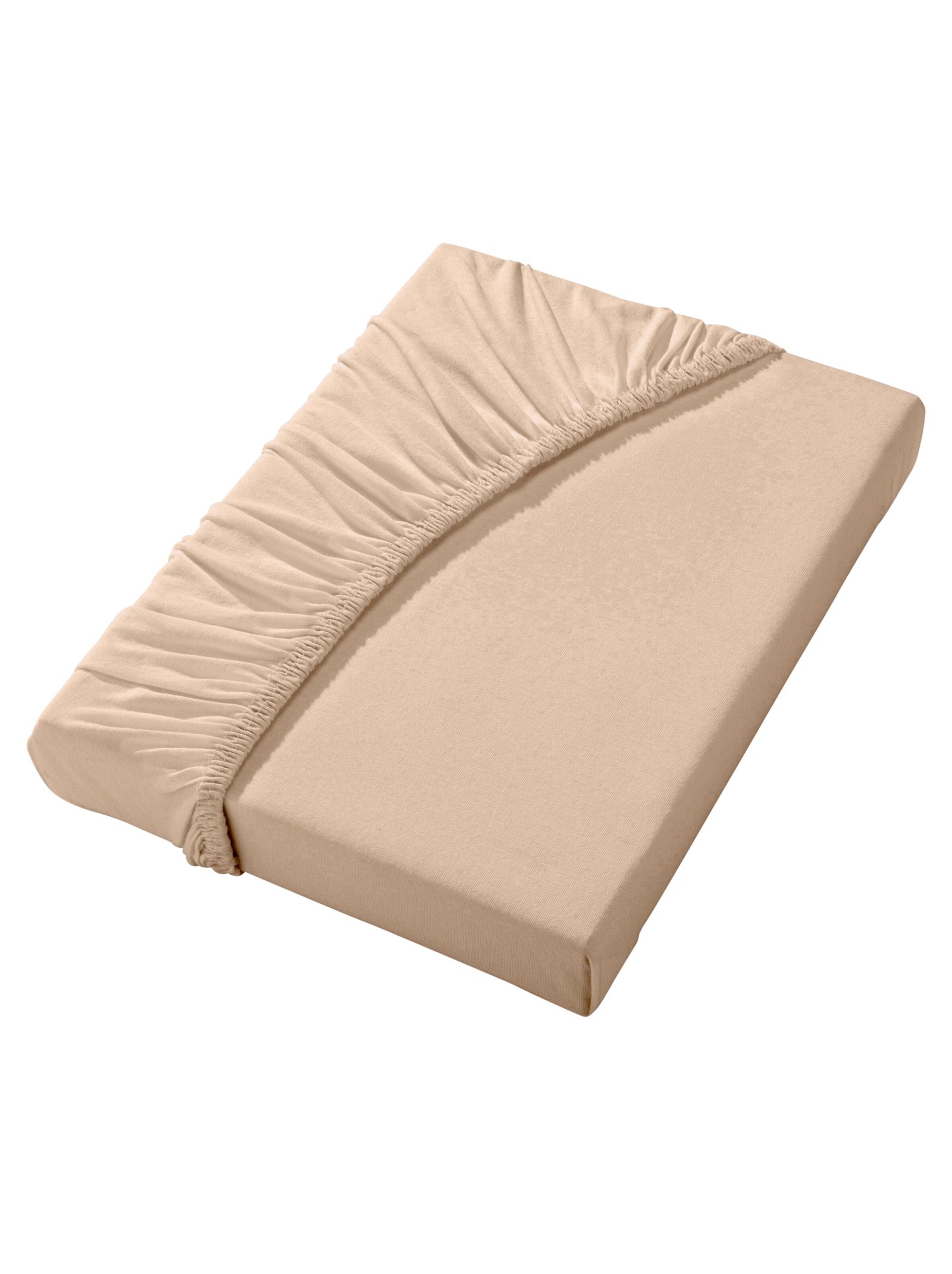 Spannbetttuch - beige