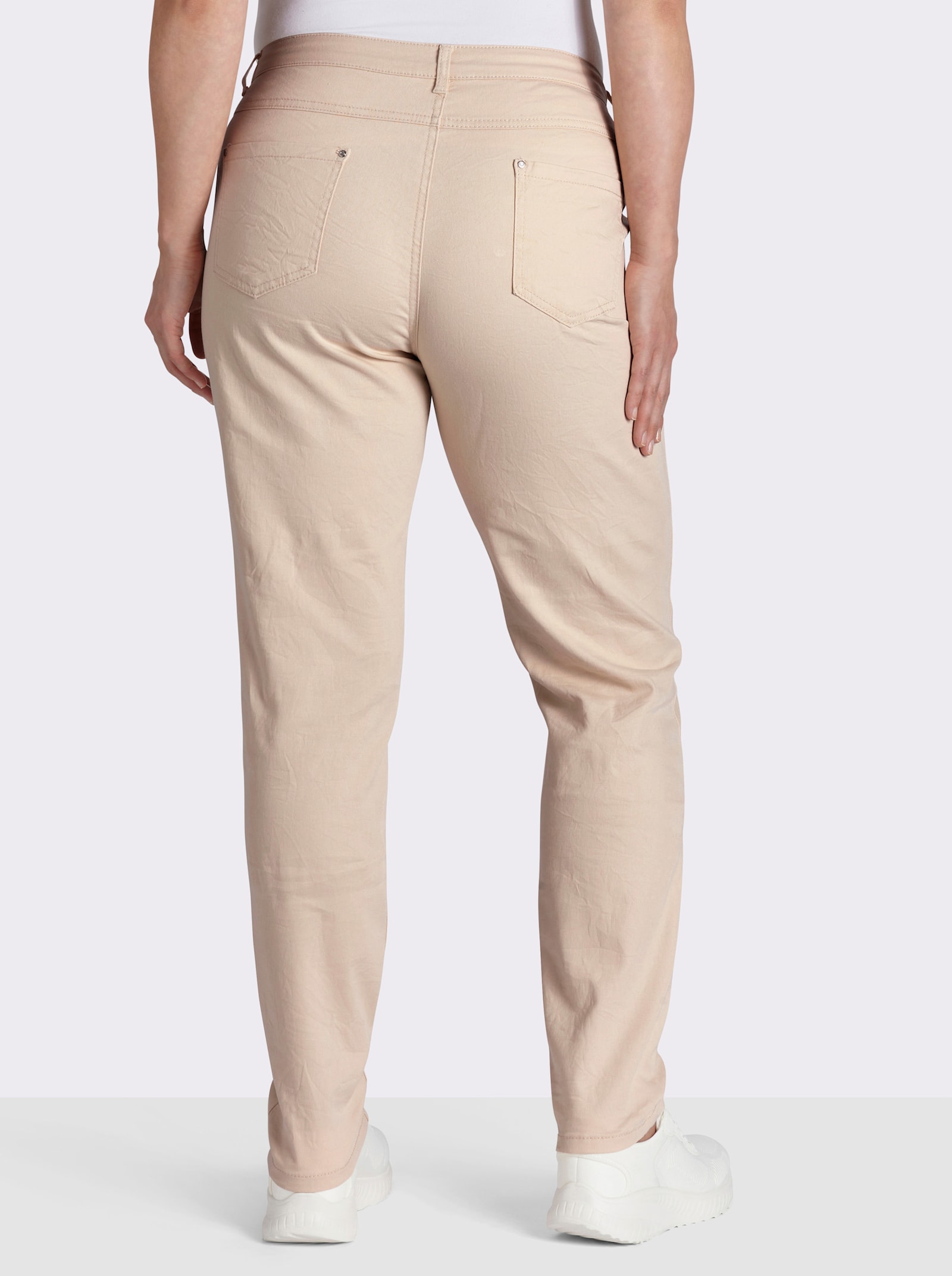 Jeans mit Knopfleiste statt Reißverschluss - elfenbein