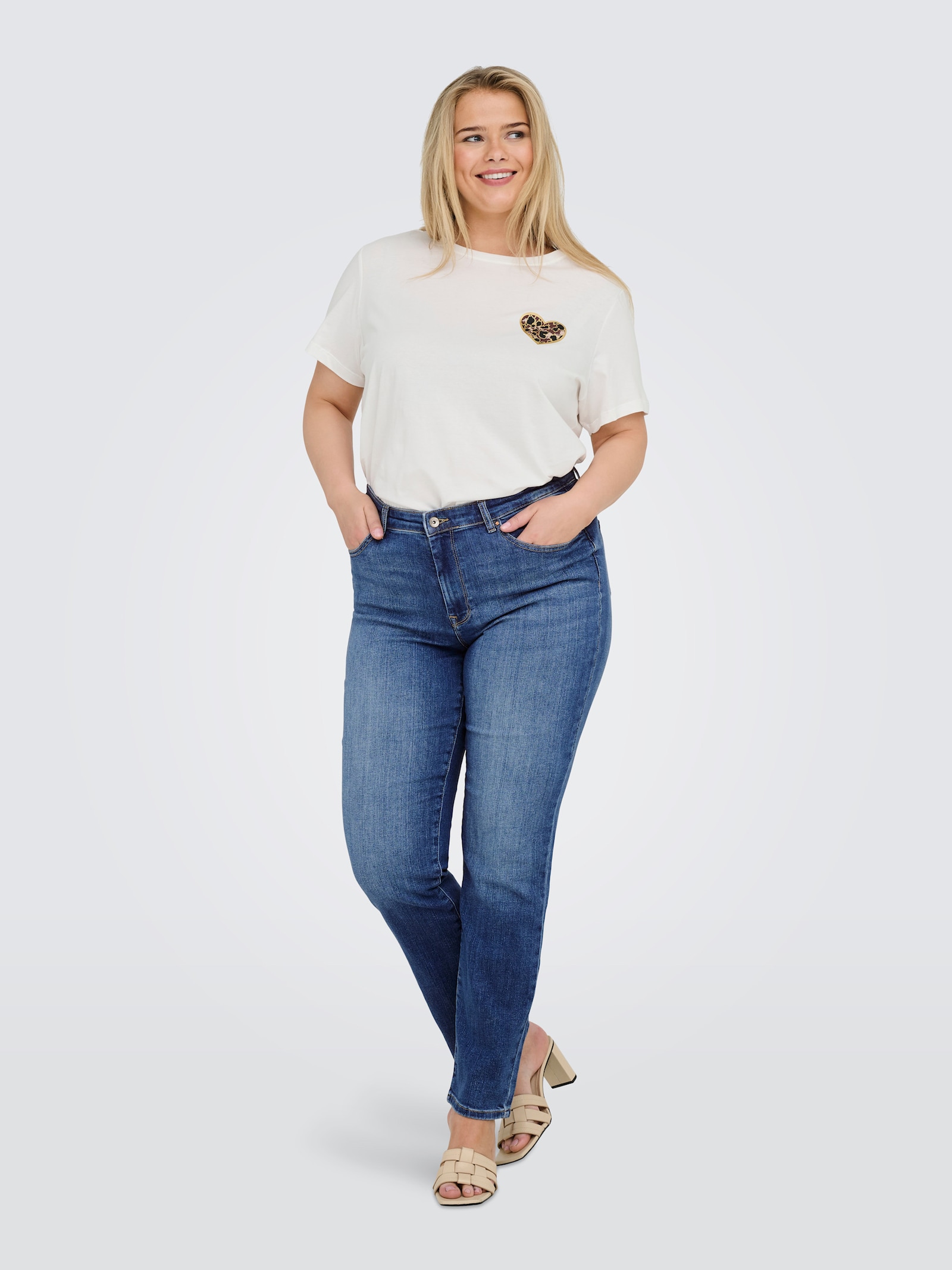 ONLY CARMAKOMA Slim-fit-Jeans - medium blue denim