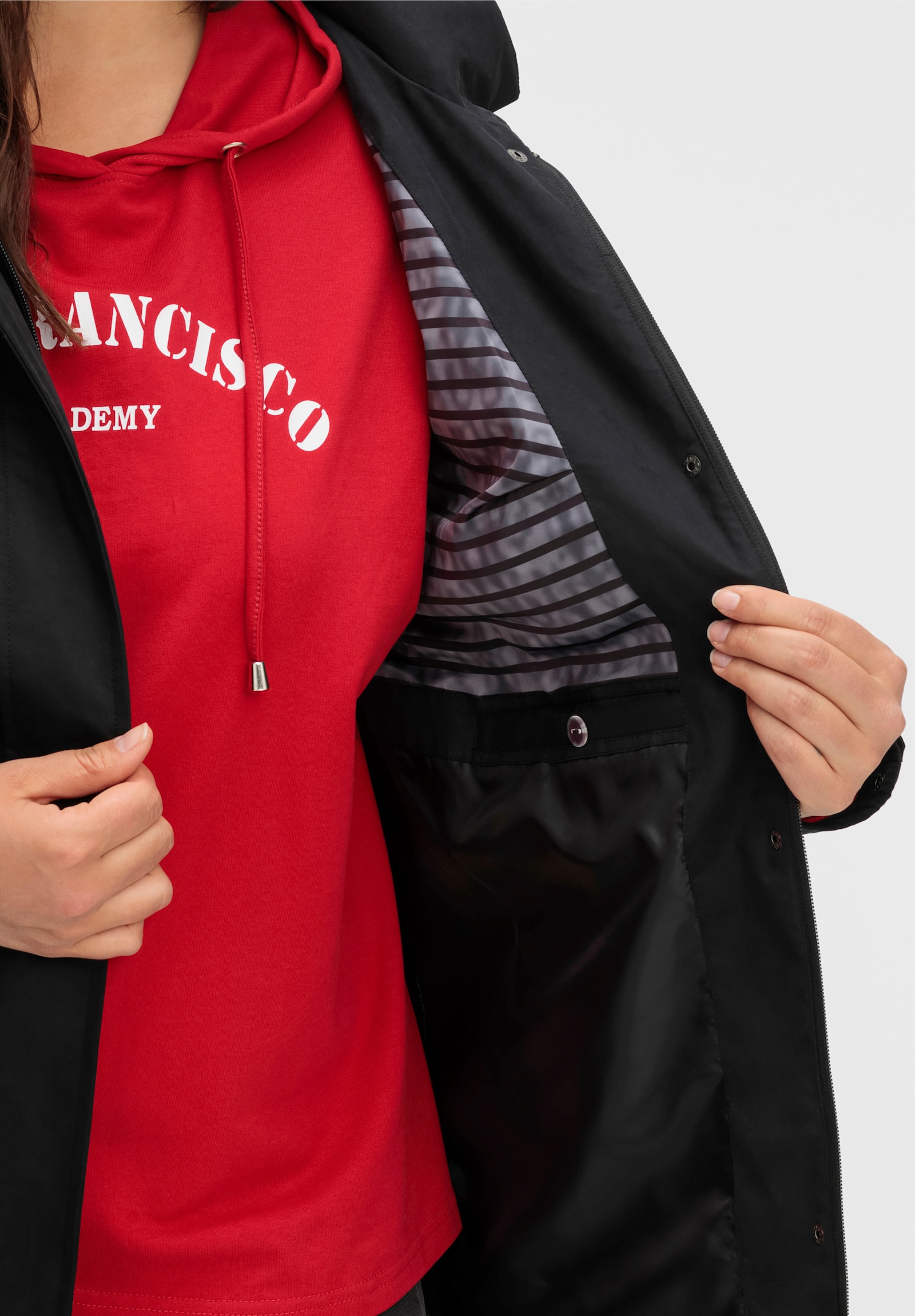 sheego Parka in wasserabweisender Qualität - schwarz