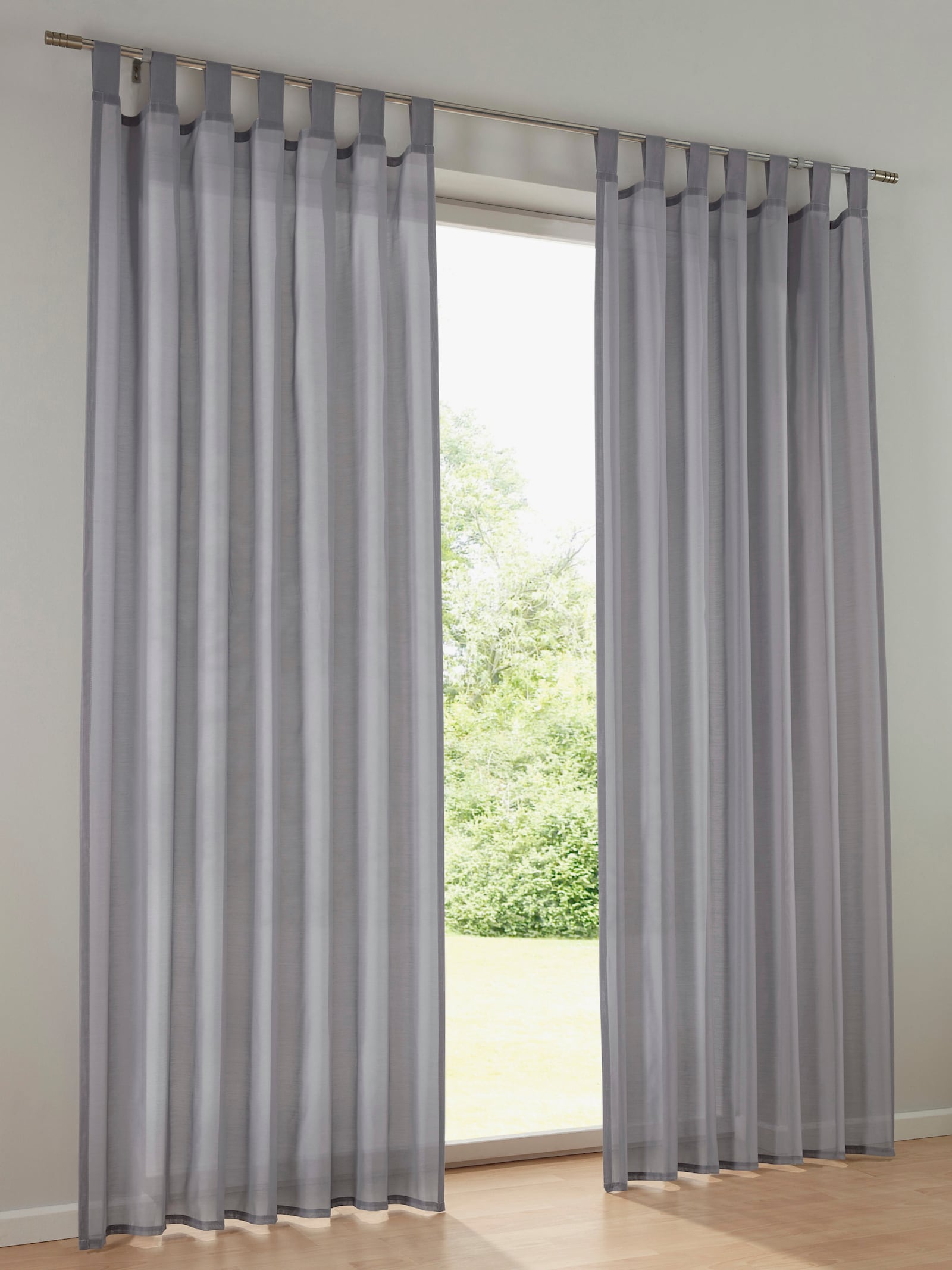 heine home Decoratieve vitrage - zilvergrijs