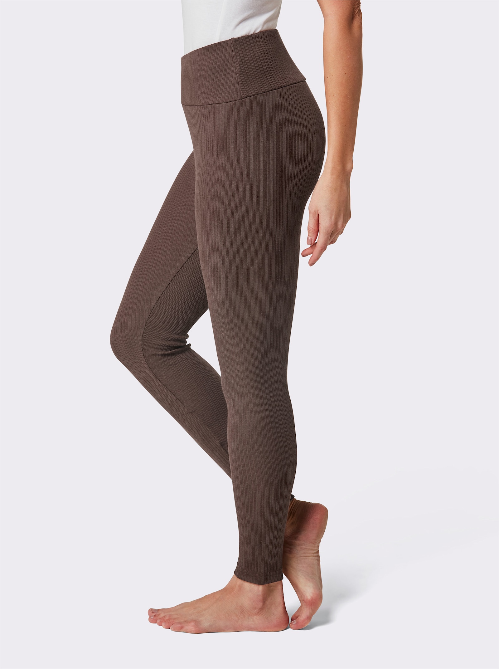 wäschepur Leggings hinten höher geschnitten - schoko