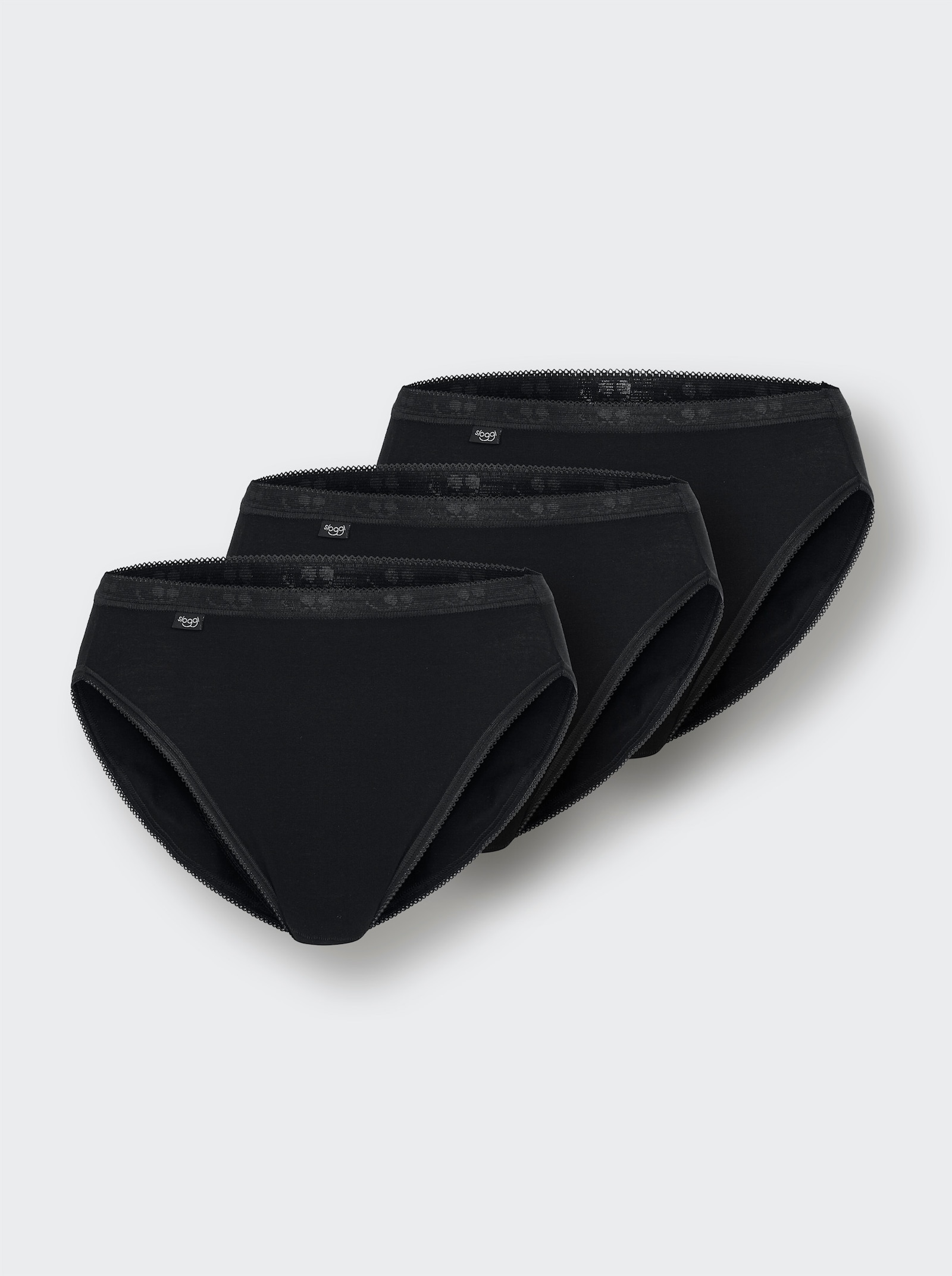 Sloggi Jazzpanty, ploché švy - čierna
