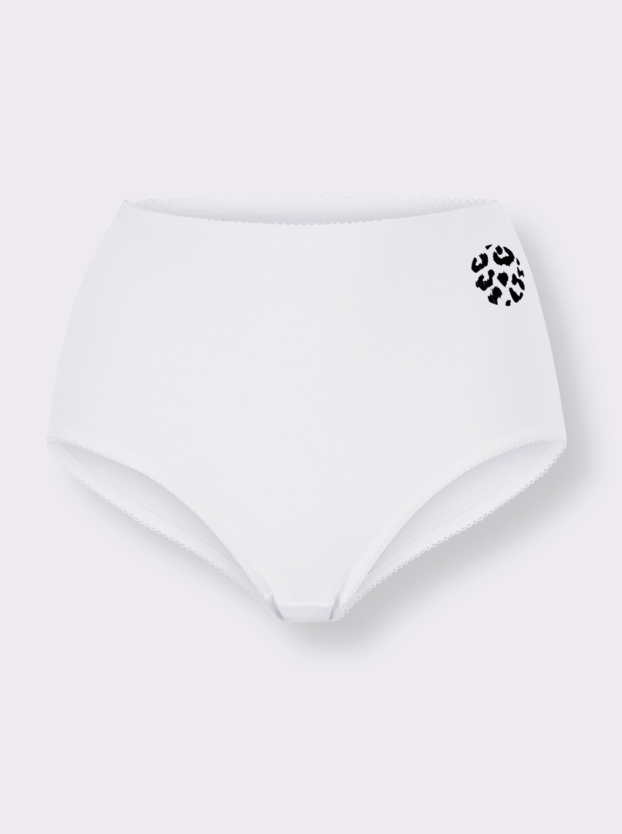 Tailleslip - 2x zwart/wit gedessineerd + 1x zwart + 1x wit